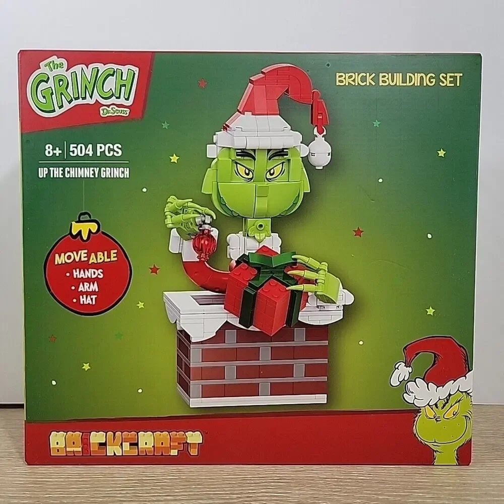 BrickCraft Up The Chimney Grinch 504pc Christmas Holiday‎ Brick Building Set NEW